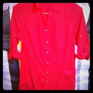 Ladies long button down shirt/dress.